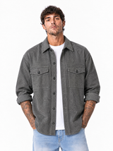 ALBERTA Camicia over flanella grigia