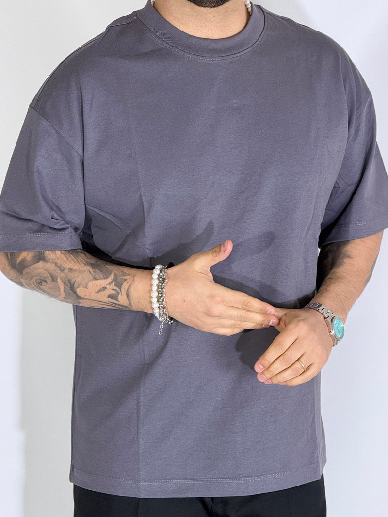 T-Shirt over basic dark grey L814901