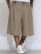 Bermudone con pinces beige OSAKA