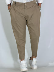 Nomad · Pantalone carrot con pince beige