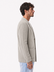 KASSEL cardigan punto riso beige