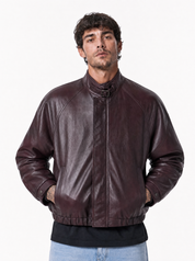 Giubbino eco-pelle bordeaux XH8971-9