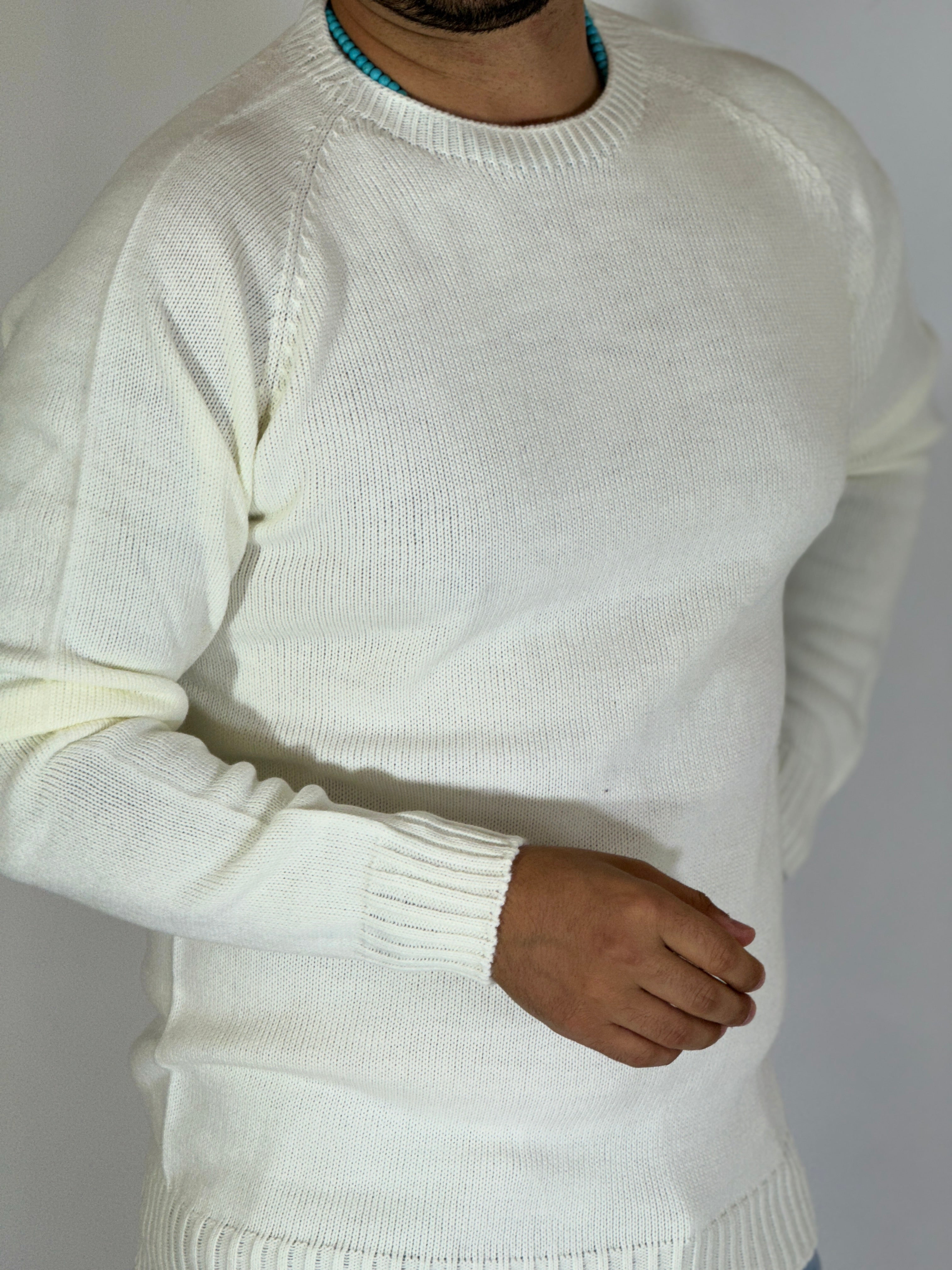 Maglione rasato panna SILVA