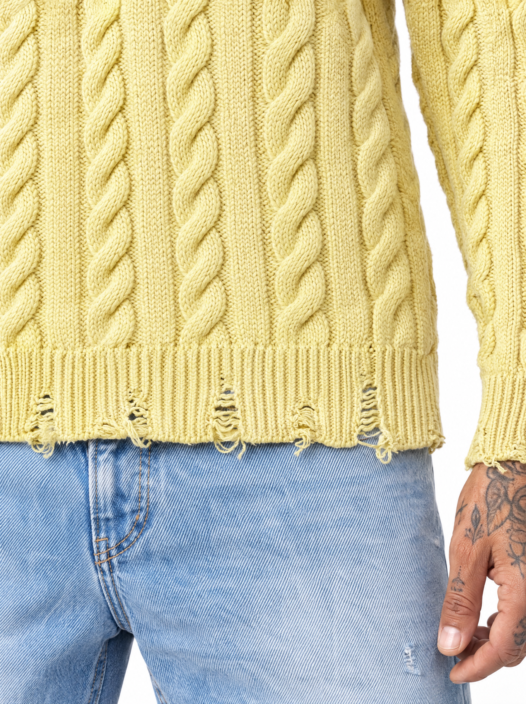 POLI BRAID Girocollo a treccia paglino