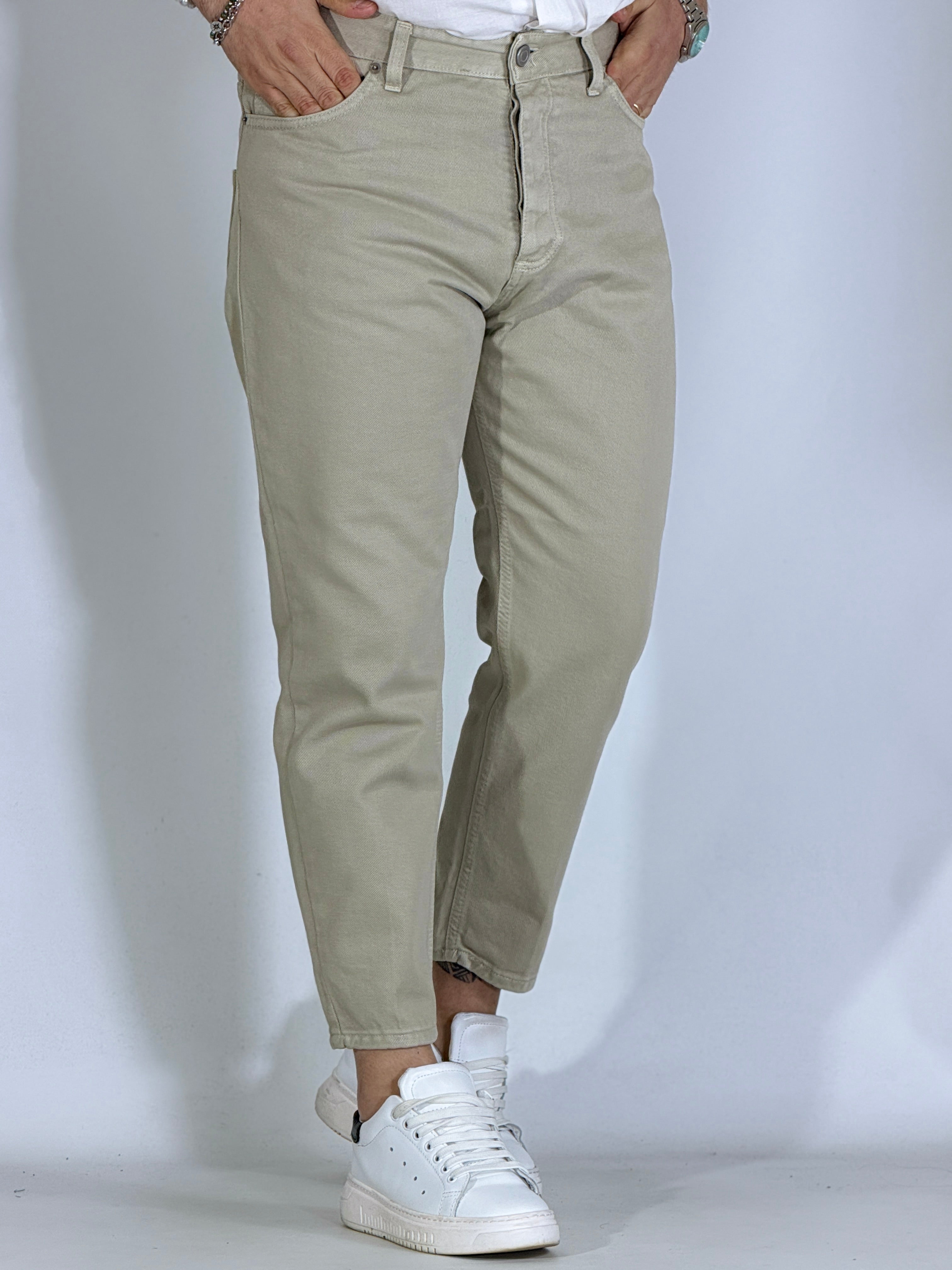 Jeans carrot tortora bull pulito 2N2T