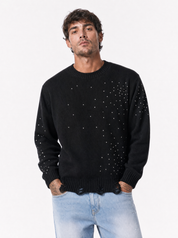 Girocollo strass nero ADSTPG003