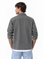ALBERTA Camicia over flanella grigia