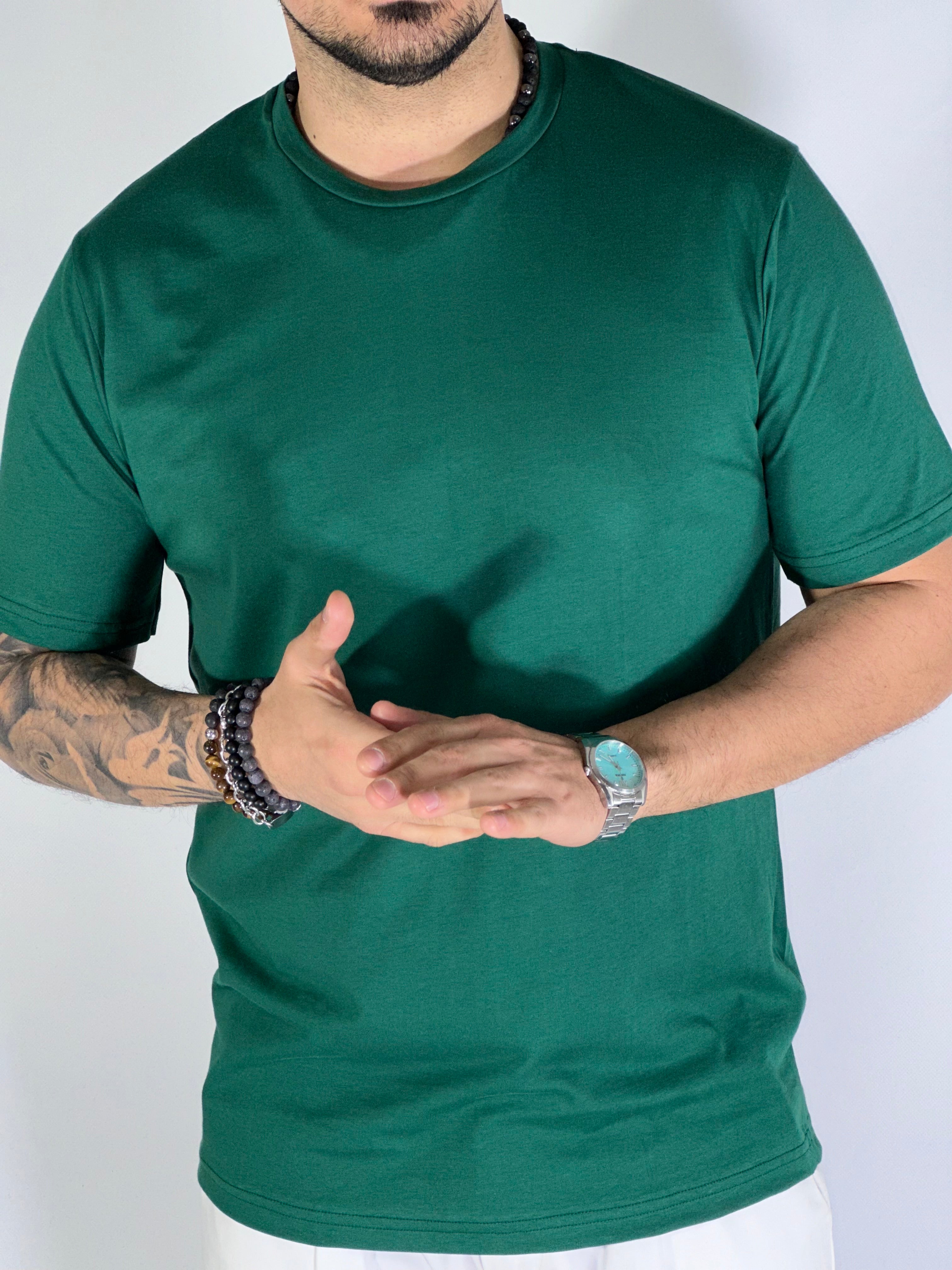 T-Shirt basic verde g. M19221