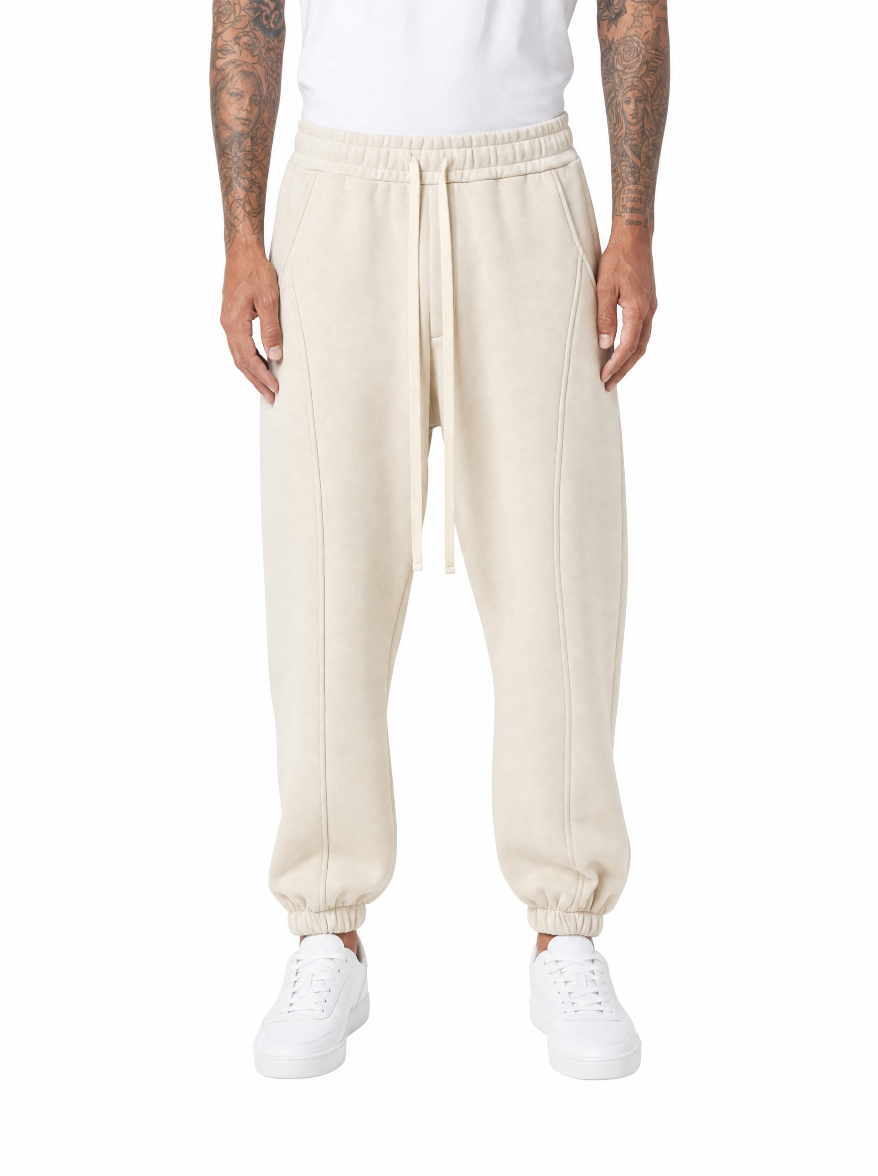 Pantalone tuta balloon fit beige DC186016