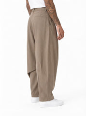 NARCISO Pantalone balloon maxi pinces beige