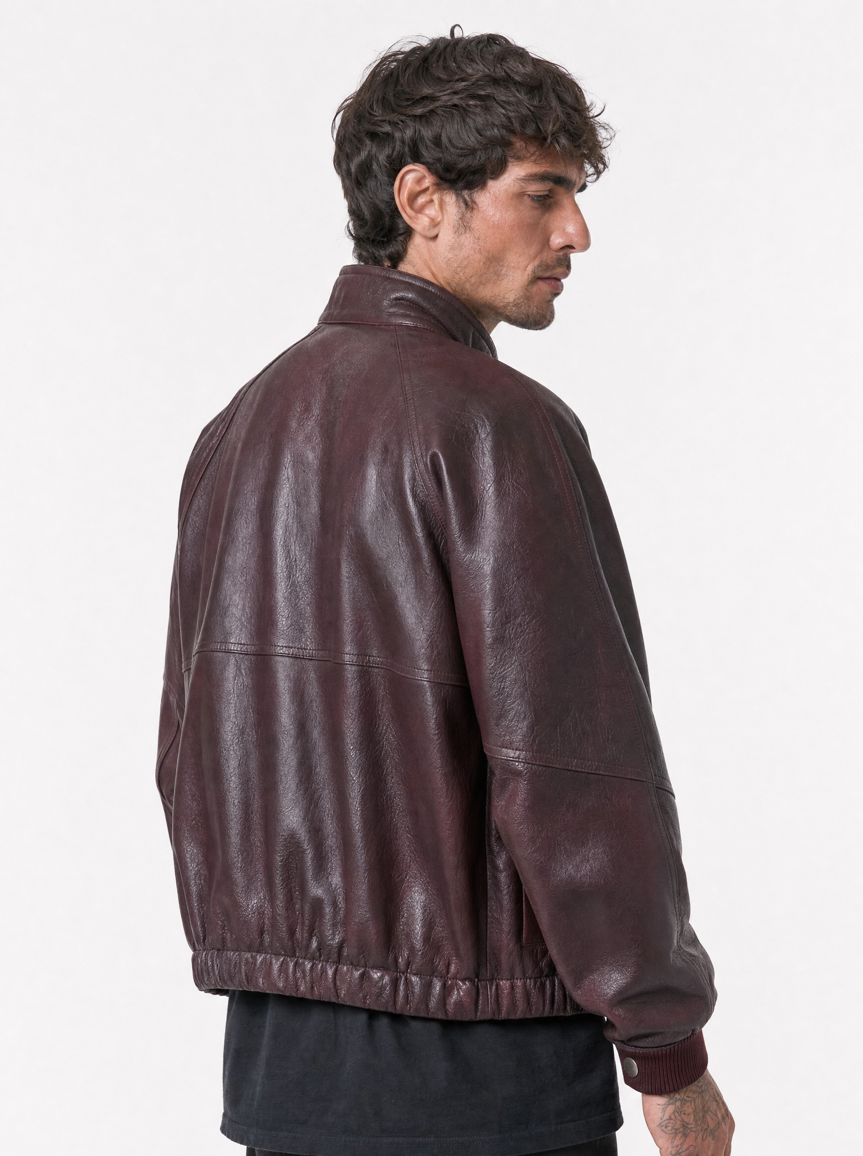 Giubbino eco-pelle bordeaux XH8971-9