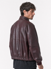 Giubbino eco-pelle bordeaux XH8971-9