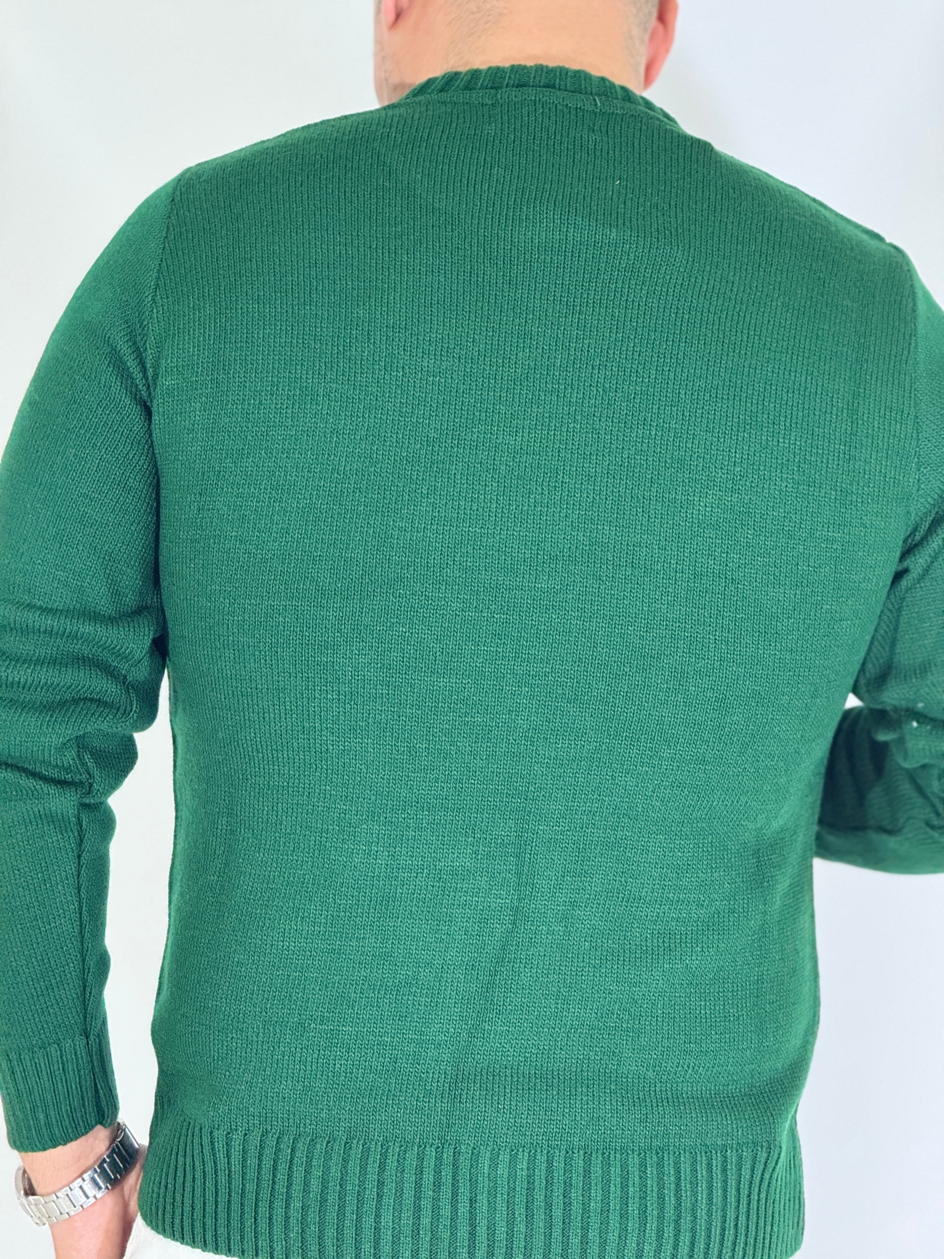 Girocollo basic verde bosco AD25161