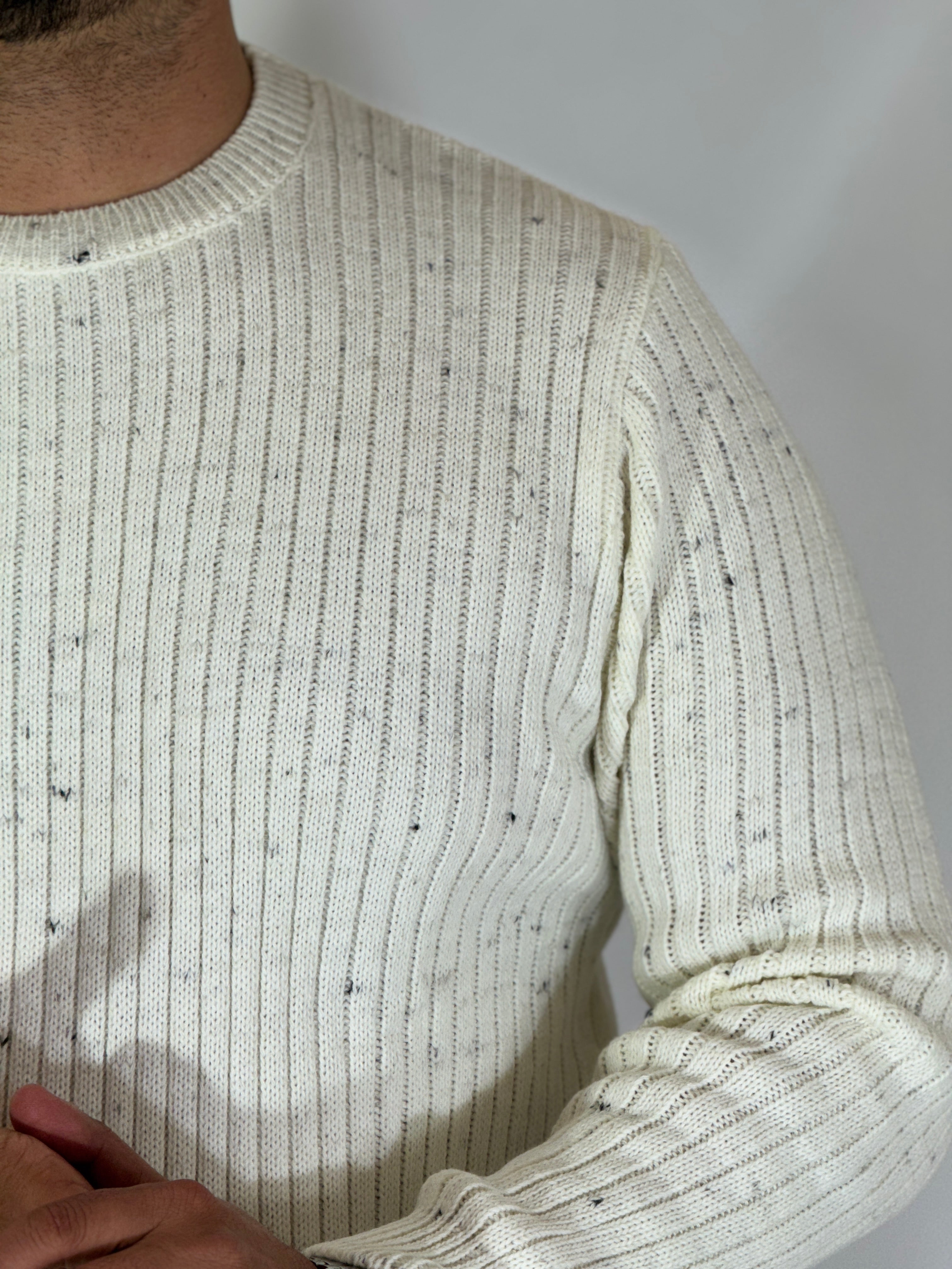 Maglione melange panna HISOKA