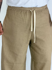 Pantalaccio in lino balloon beige KANTO