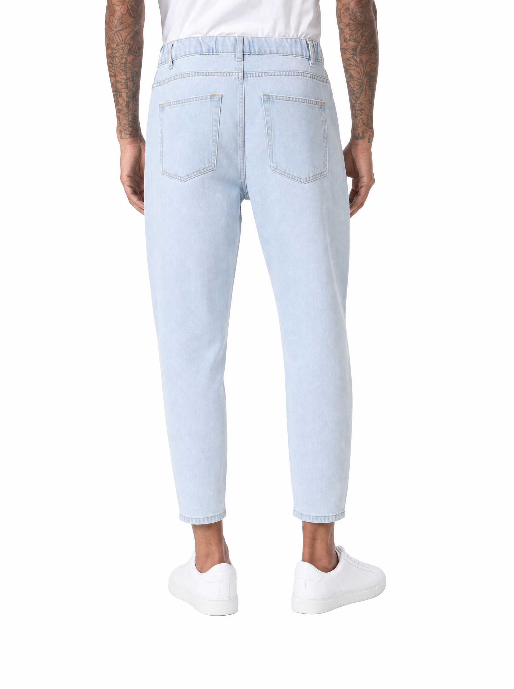 Jeans carrot fit chiaro pulito MRC10