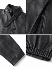 Giubbino eco-pelle nero XH8971-9