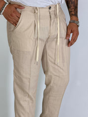 Pantalaccio misto lino beige NOISE