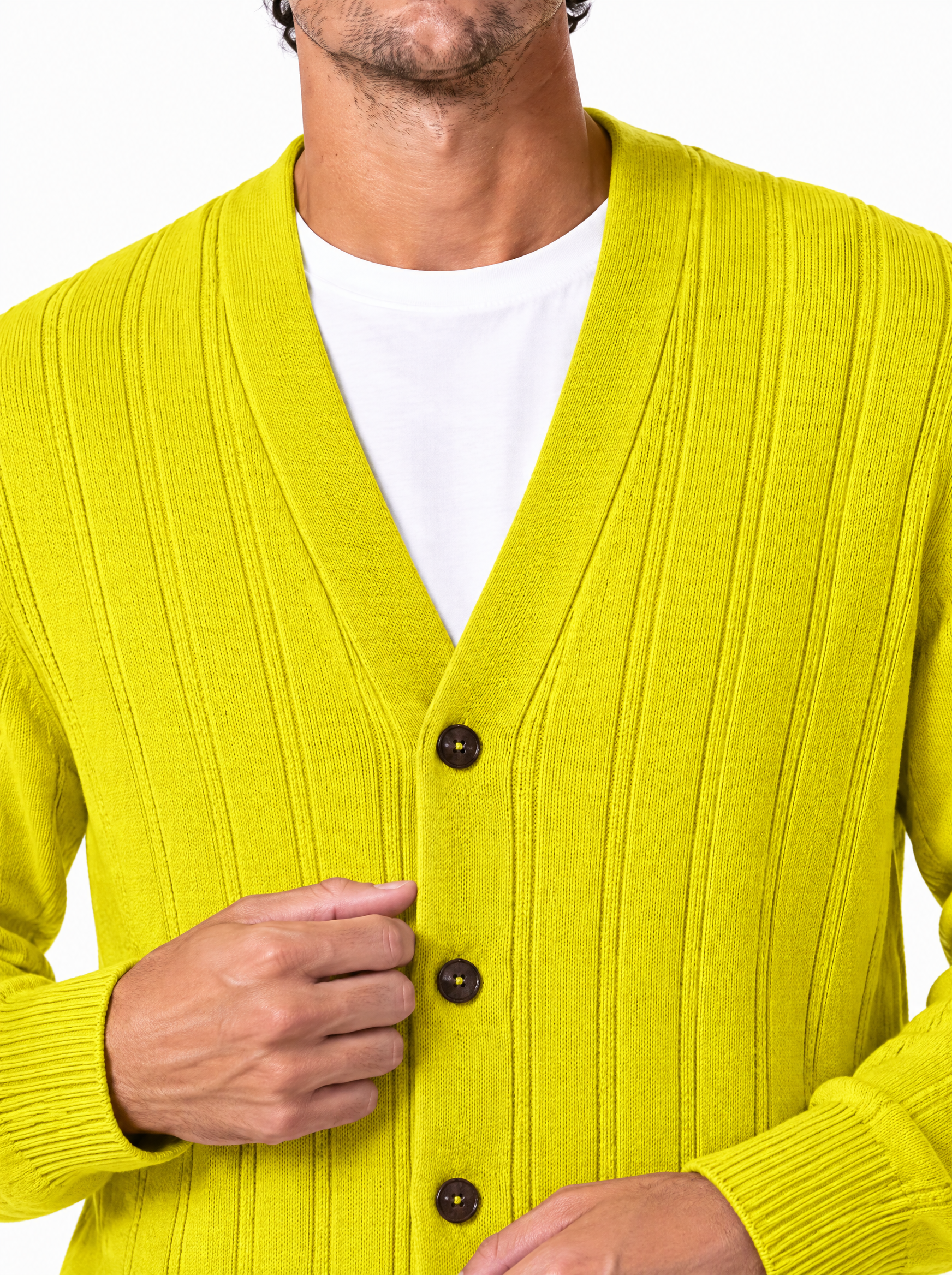 MACE Cardigan sciallato giallo