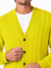 MACE Cardigan sciallato giallo