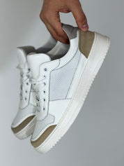 Scarpa forata riporto beige DB81F