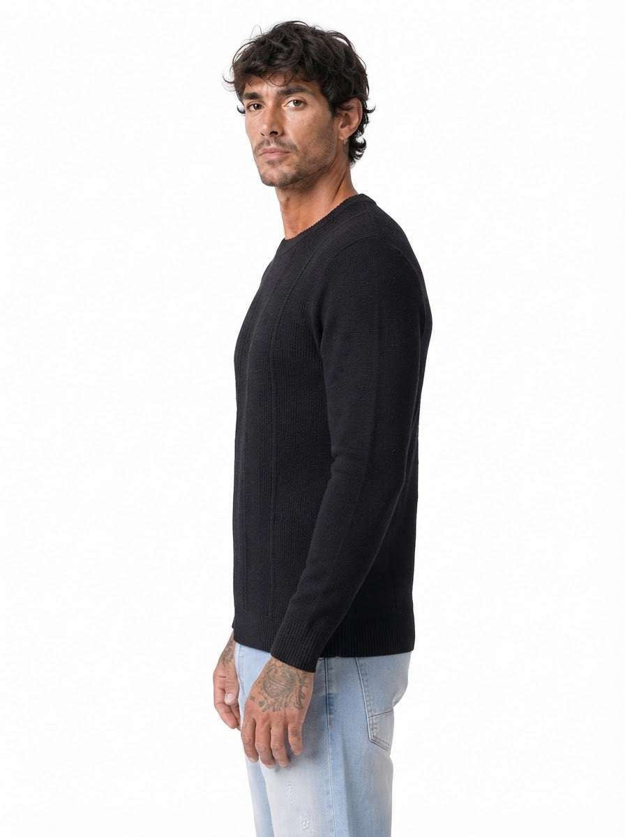 Maglia tramata nera M897