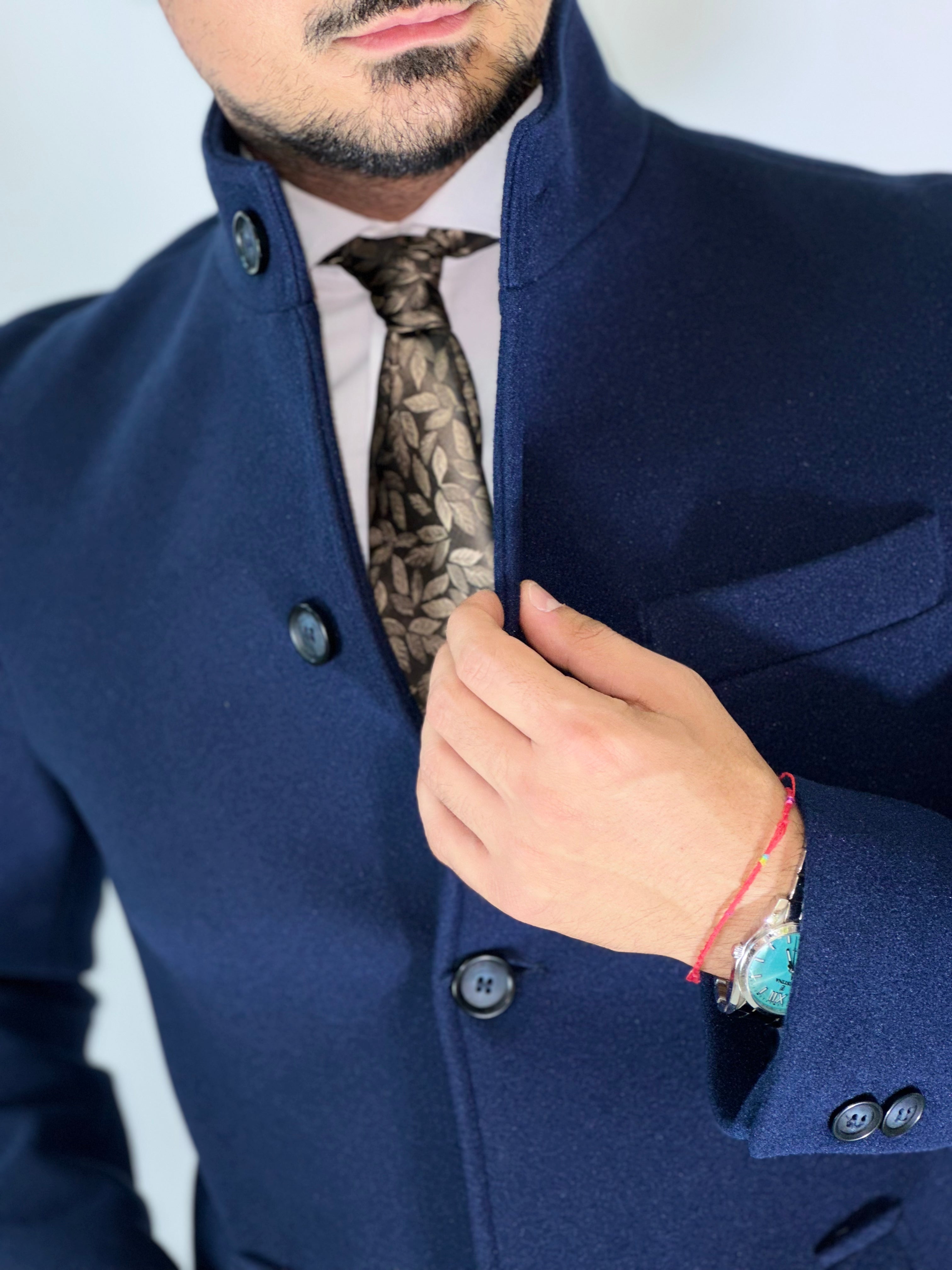 Cappotto coreano blu CPZAZA