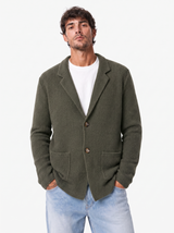 KASSEL cardigan punto riso militare