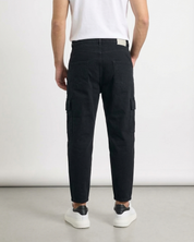 Pantalone loose fit cargo nero HARLEM