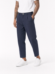 NOMAD AD45 Pantalone carrot con pince blu