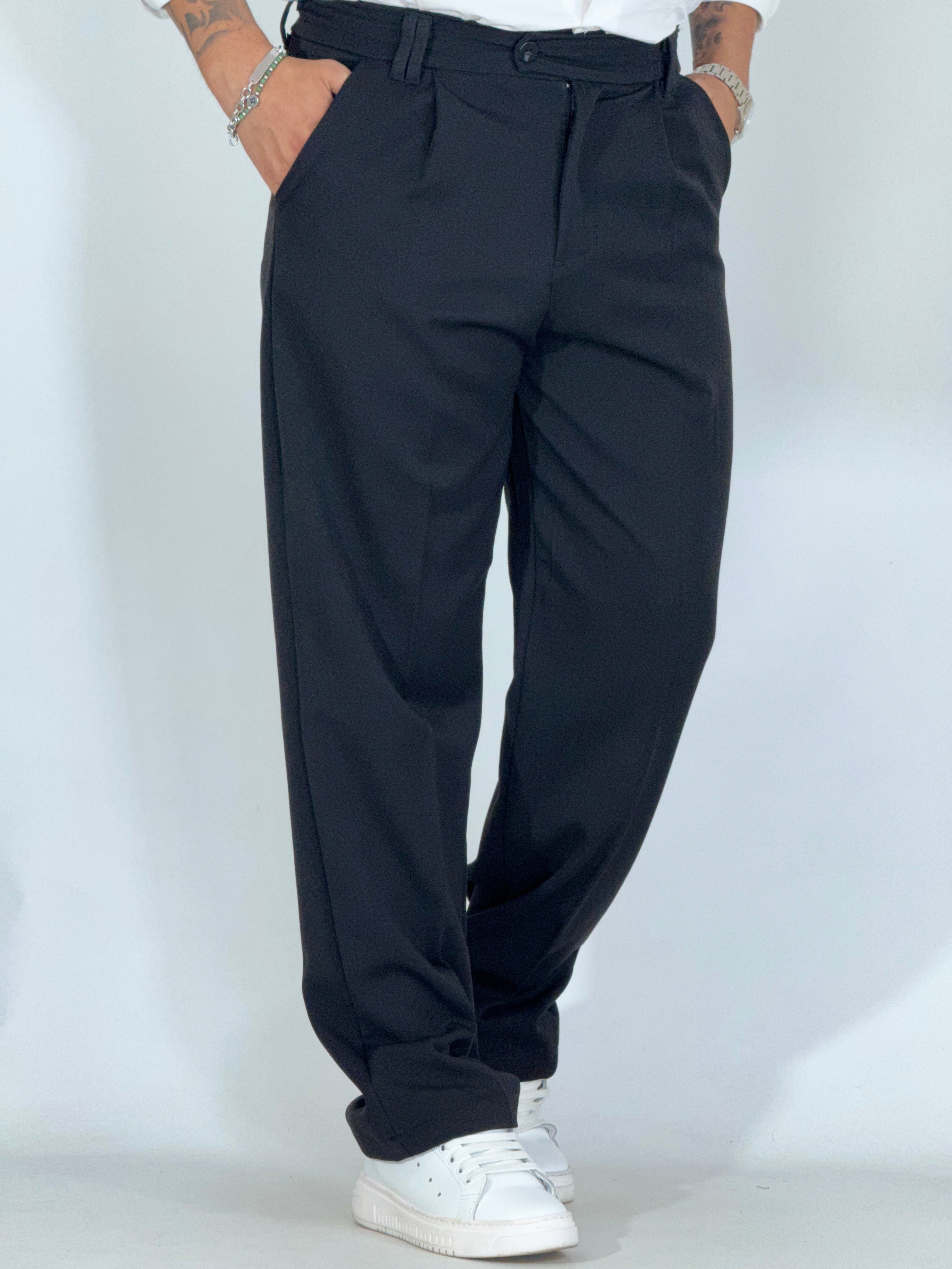 Pantalone palazzo nero PU3325