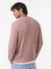 PIGNASECCA Girocollo con rotture rosa