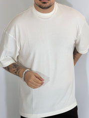 T-shirt a coste panna HERMANO