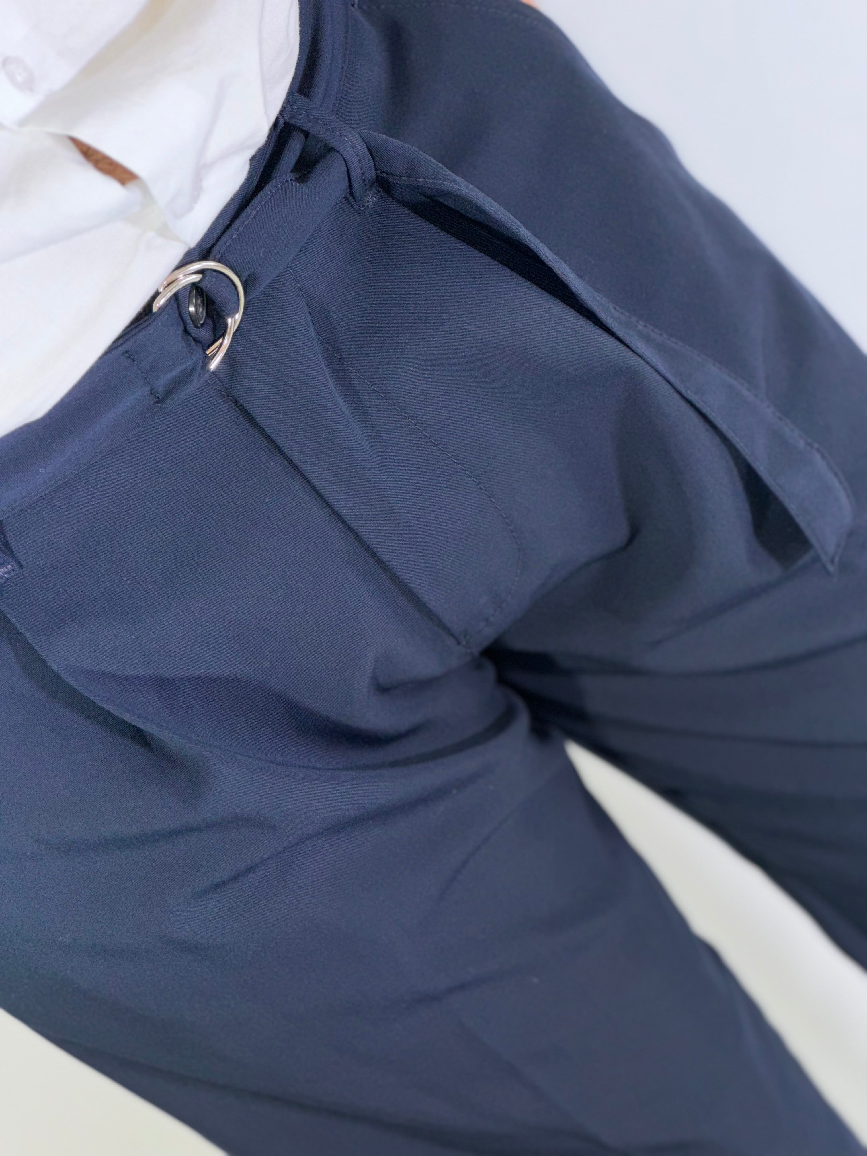 Pantalone cinturino blu GPE307