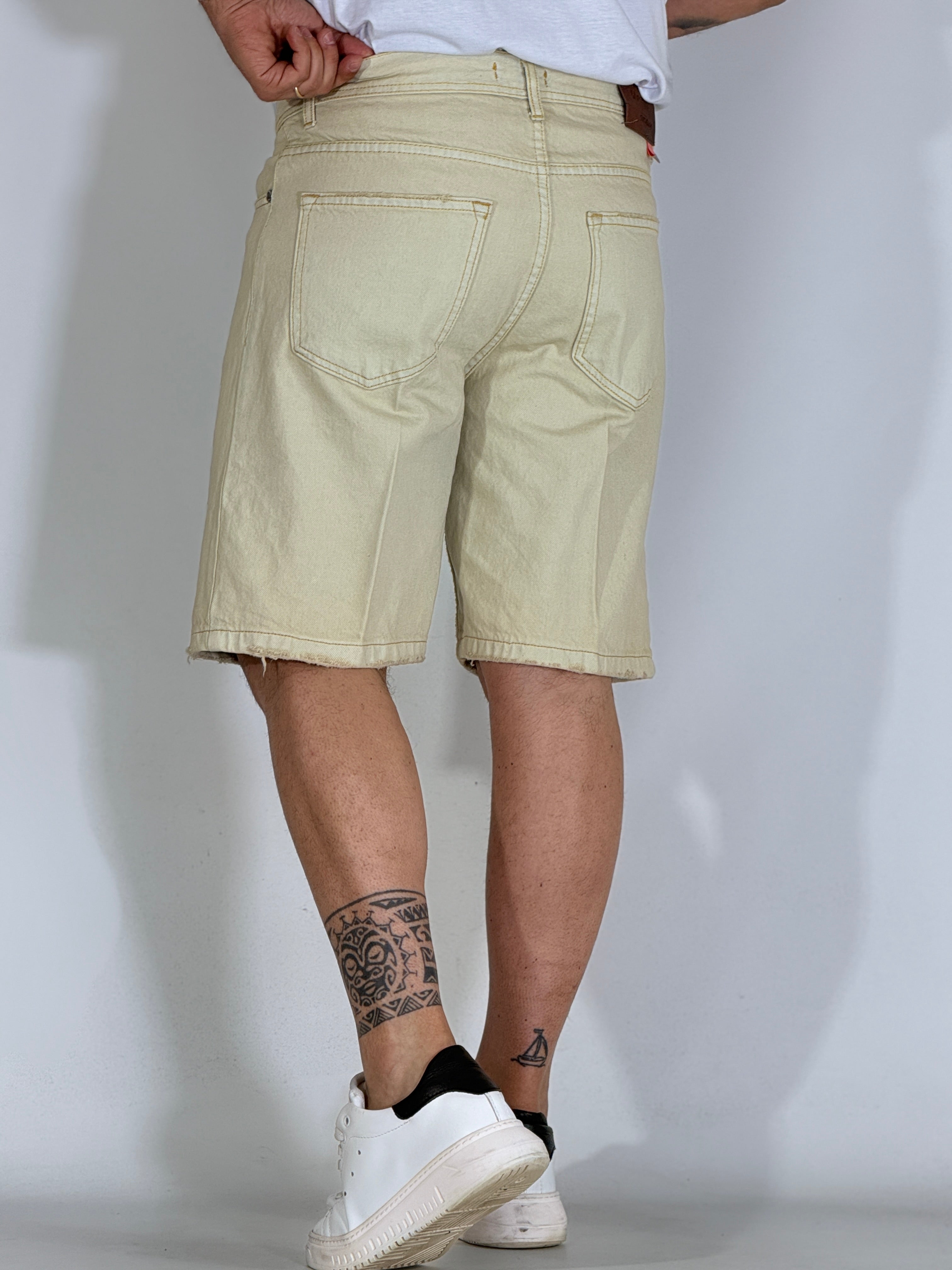 Bermuda jeans loose fit sabbiato YUCATAN
