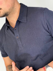 Polo mezza manica dark blu AD09001