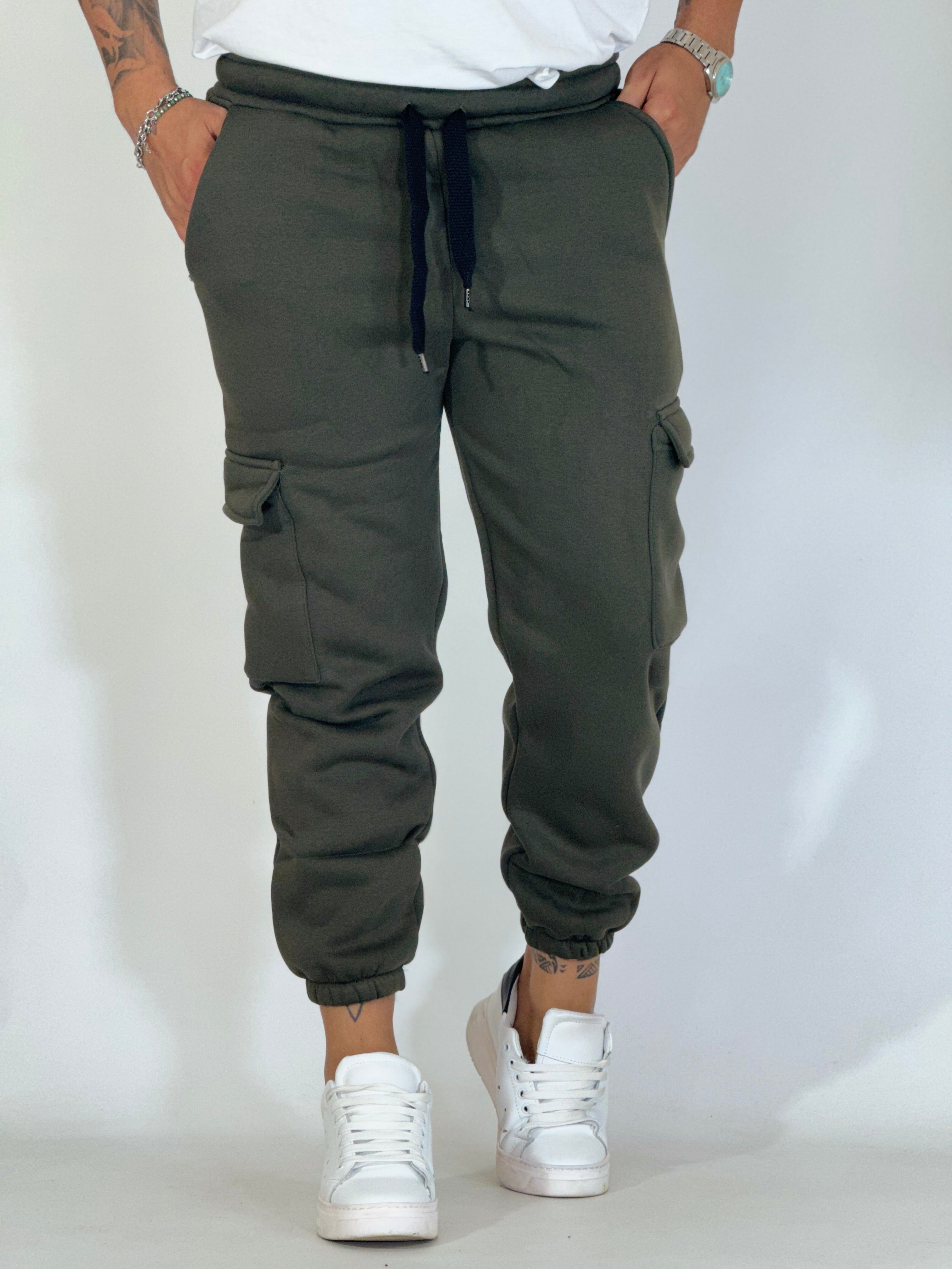 Pantalone tuta CARGO LOW verde