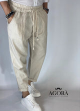 Pantalaccio in lino beige DC5000