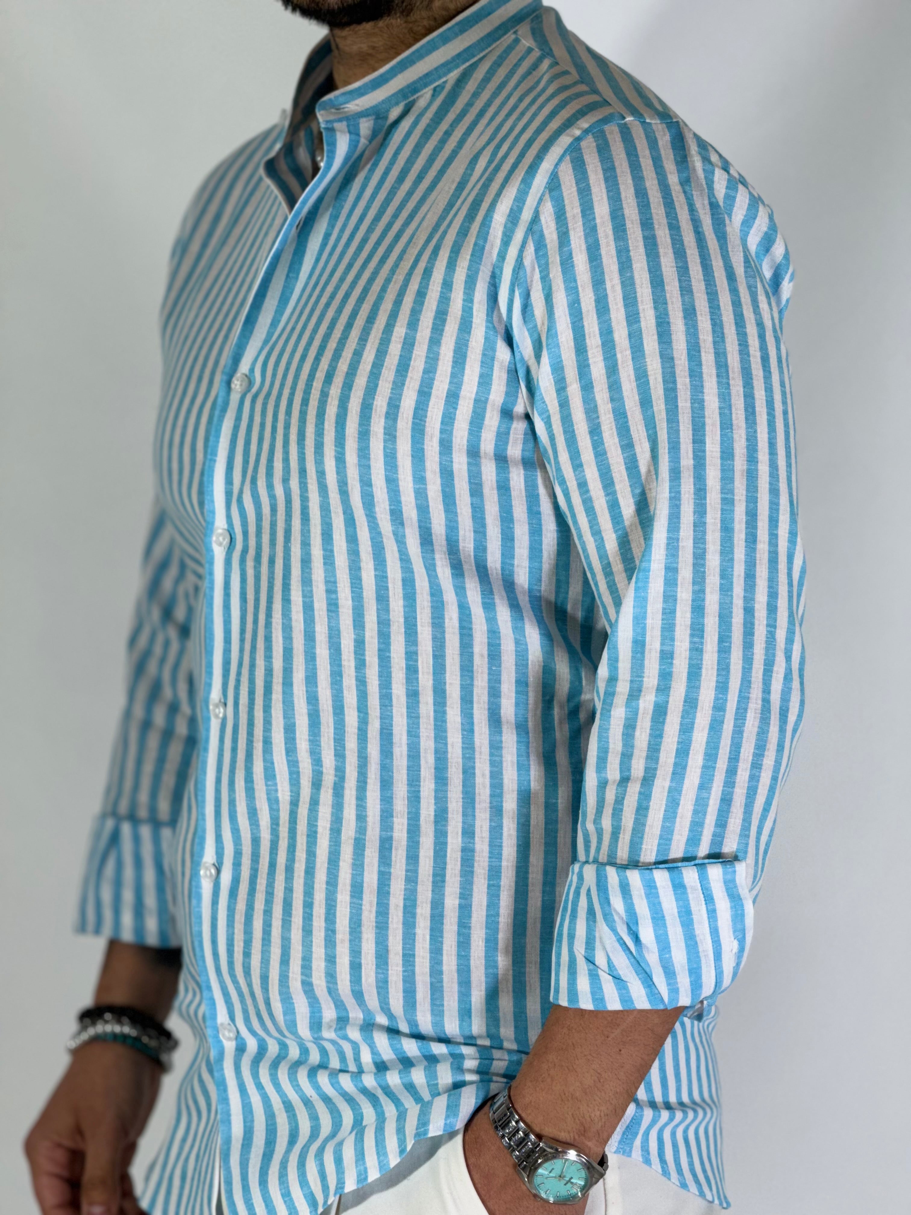 Camicia lino stretta coreana migliaccio ANICE