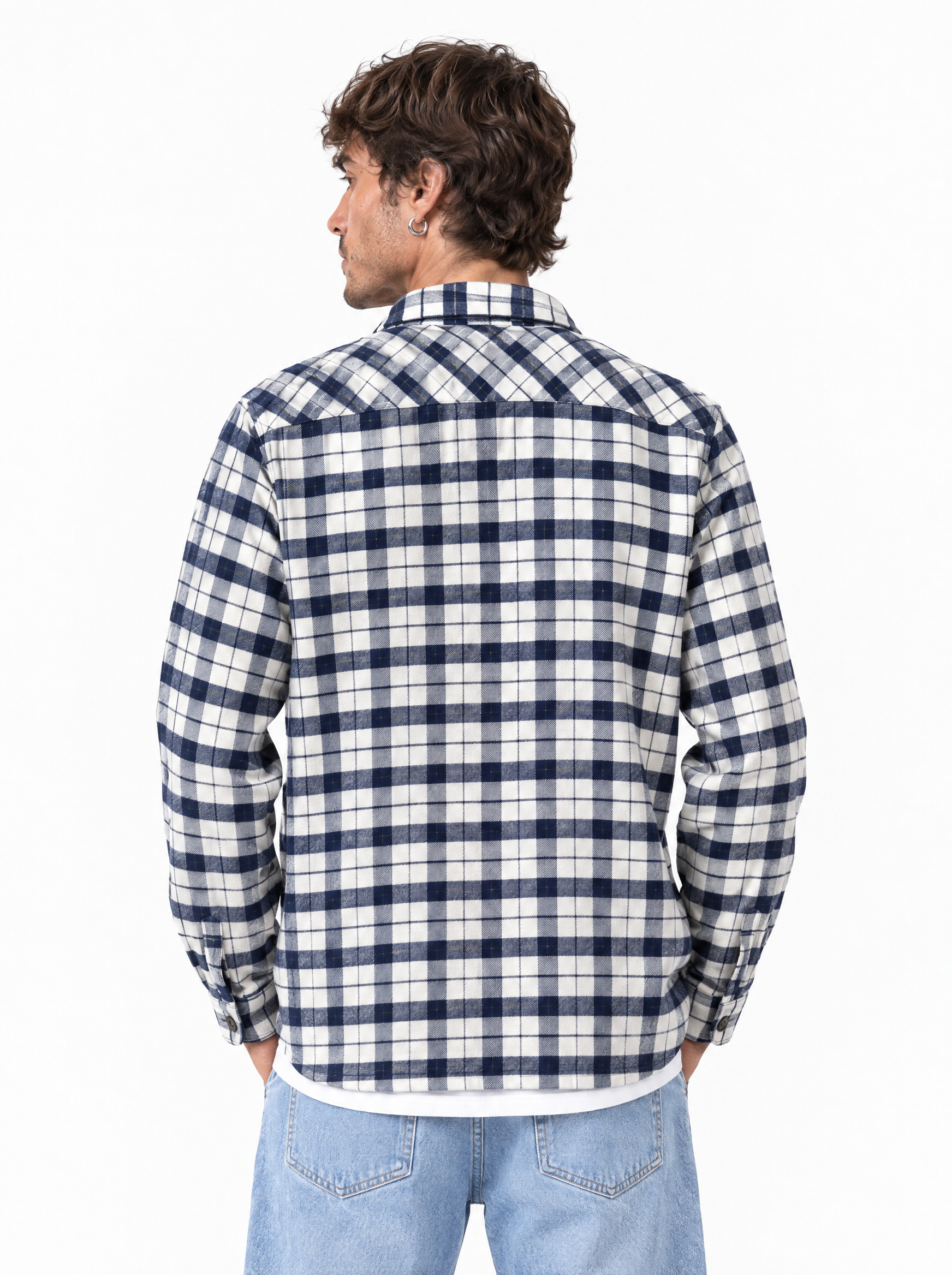 CIAD Camicione flanella quadri blu