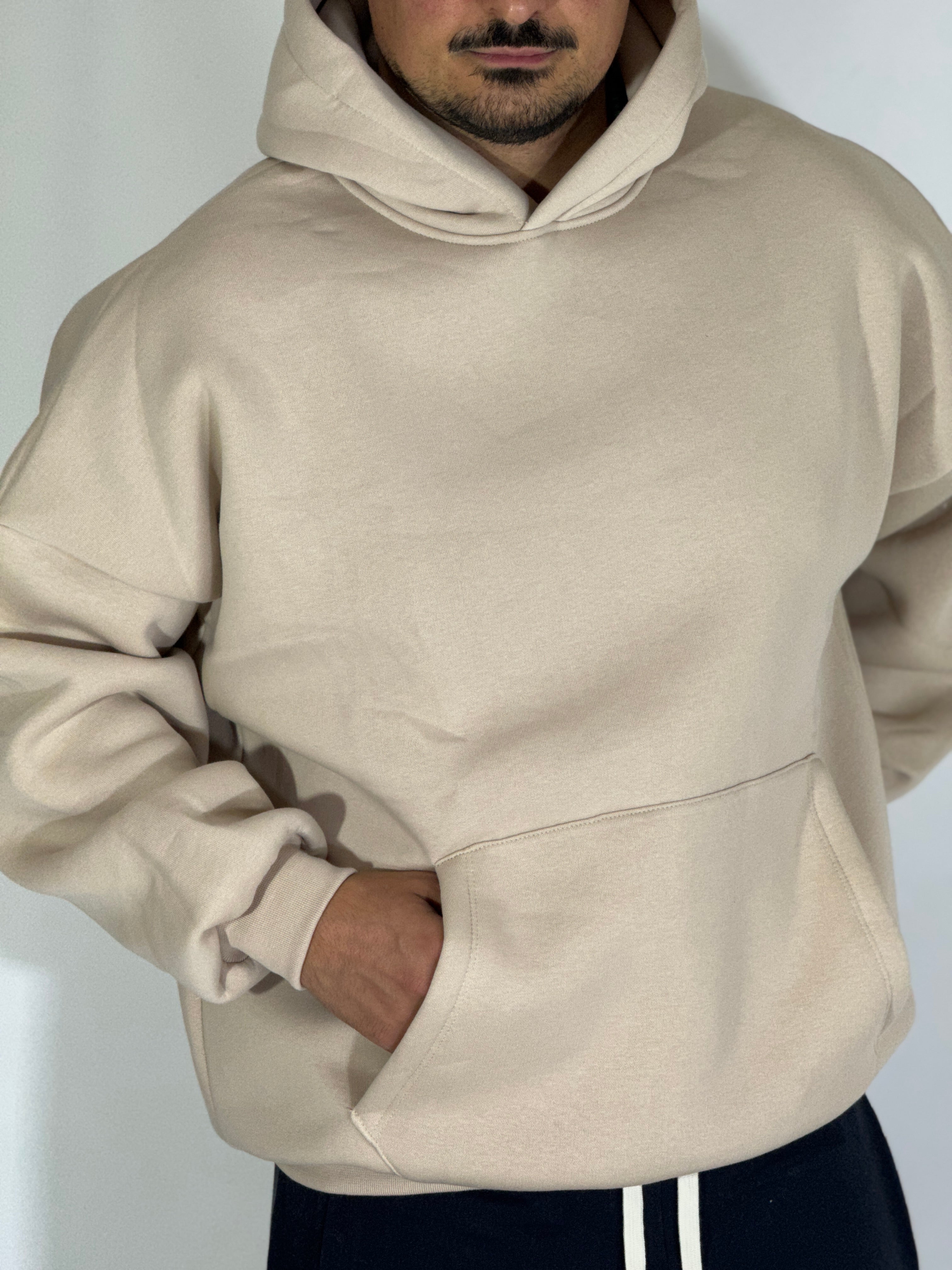 Felpa boxy crema AD2065