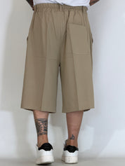 Bermudone con pinces beige OSAKA