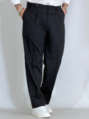 Pantalone fondo largo Migliaccio nero SPENCER