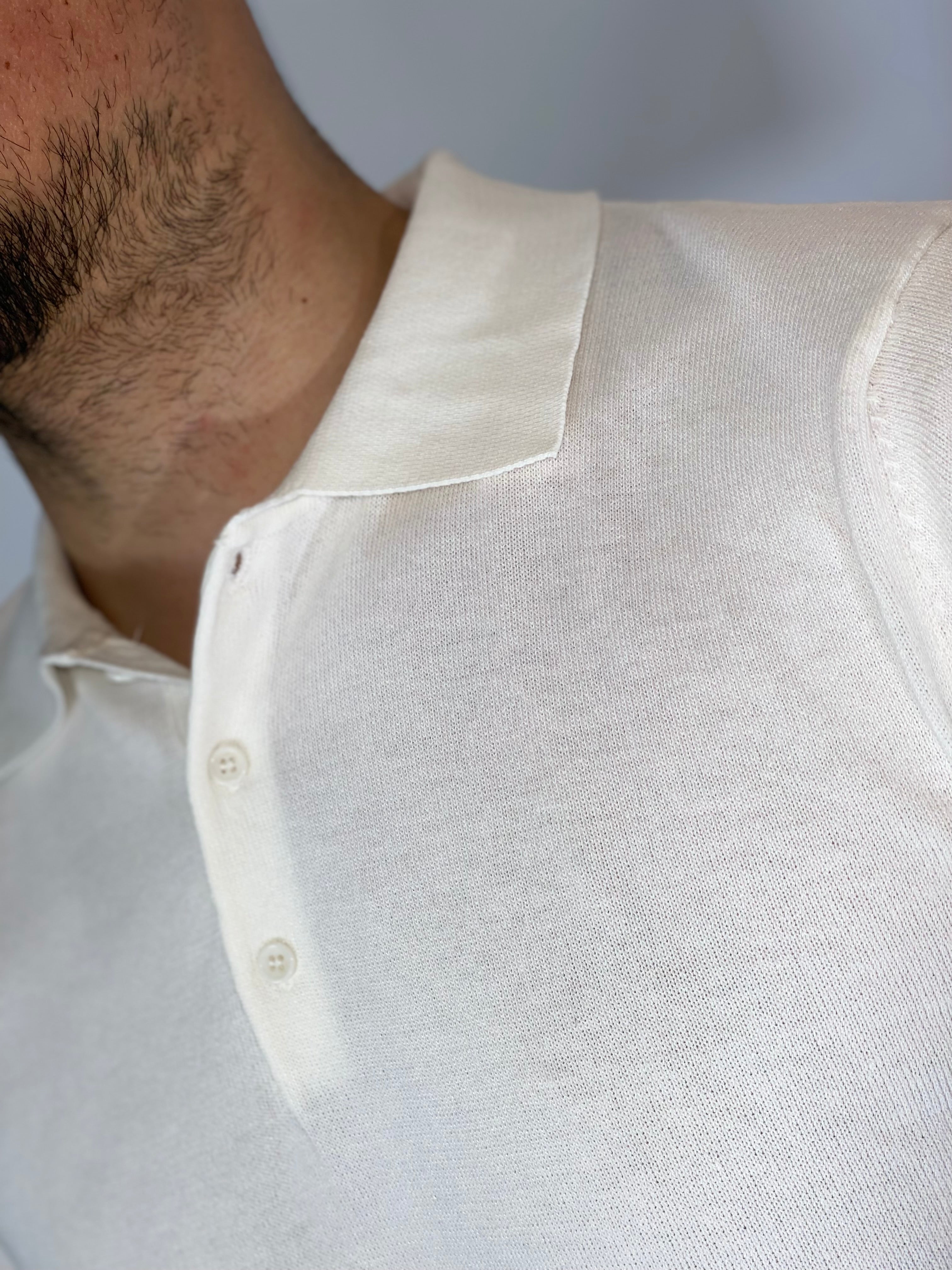 Polo mezza manica white AD09001