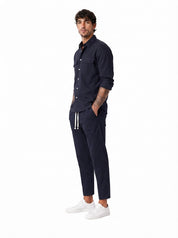 Coordinato slim fit blu DC1935-36