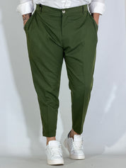 Nomad · Pantalone carrot con pince verde