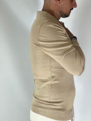 Polo manica lunga apricot MP888