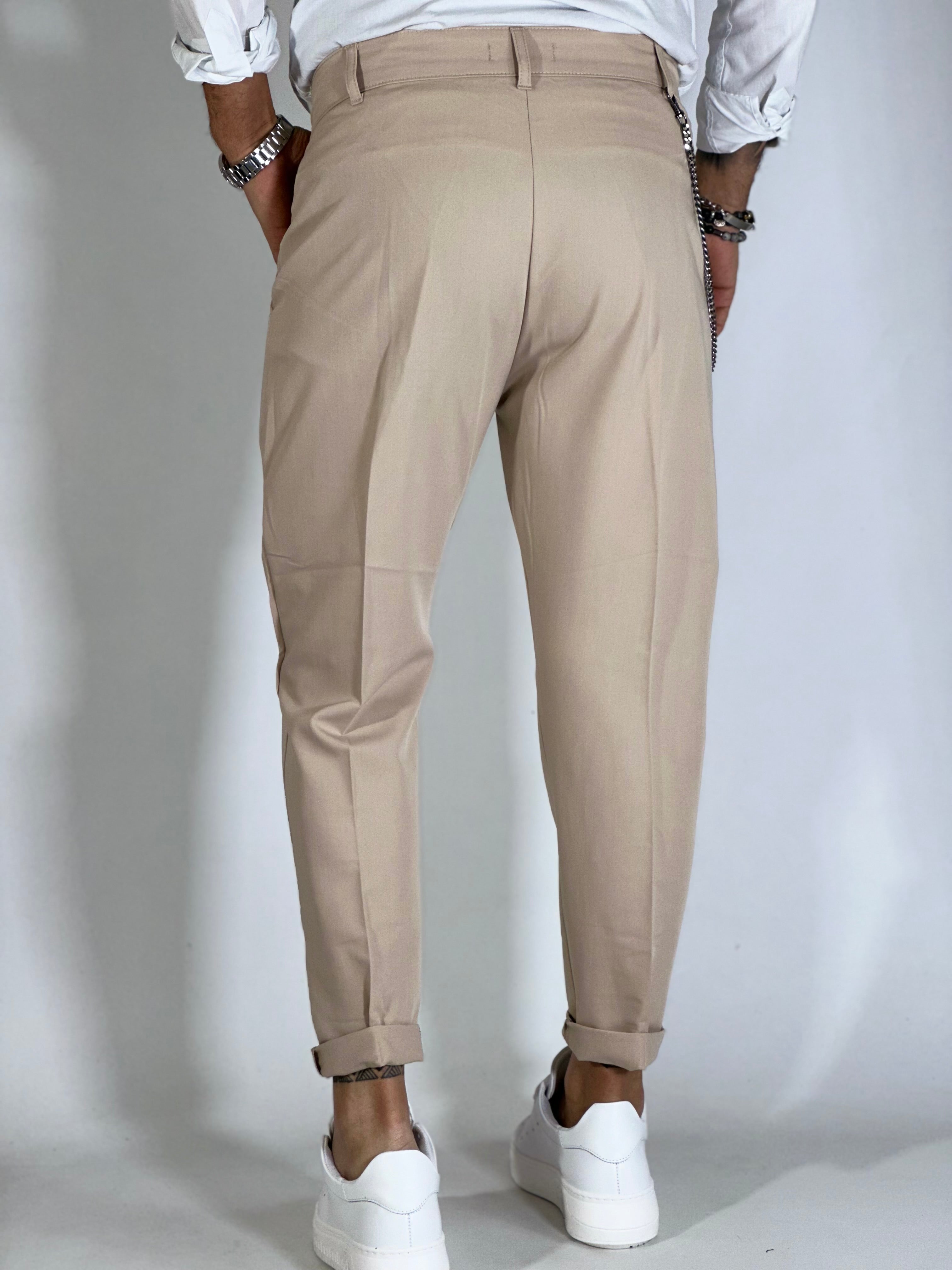 Pantalone beige chiaro AG60