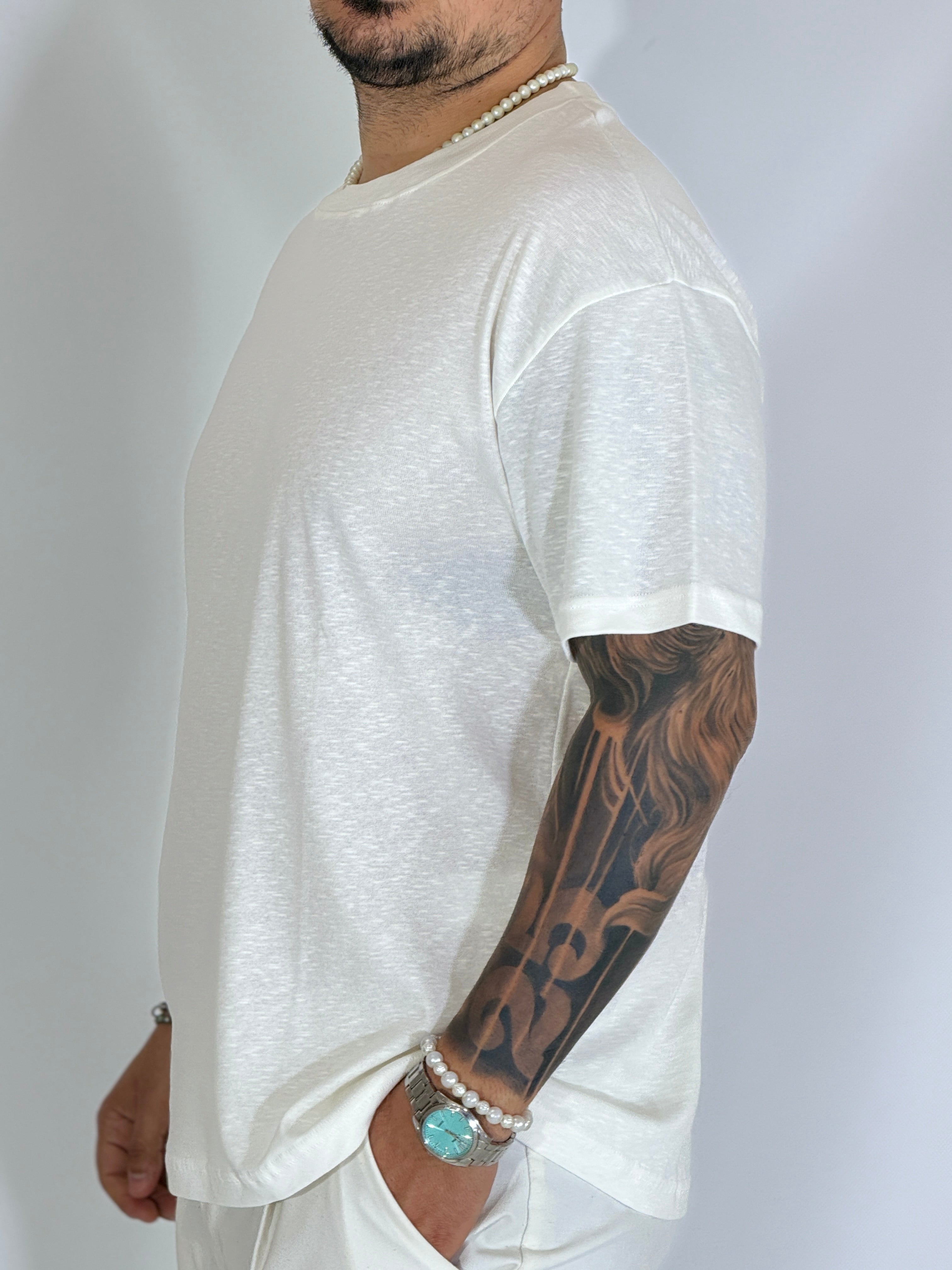 T-shirt melange panna XAVIER