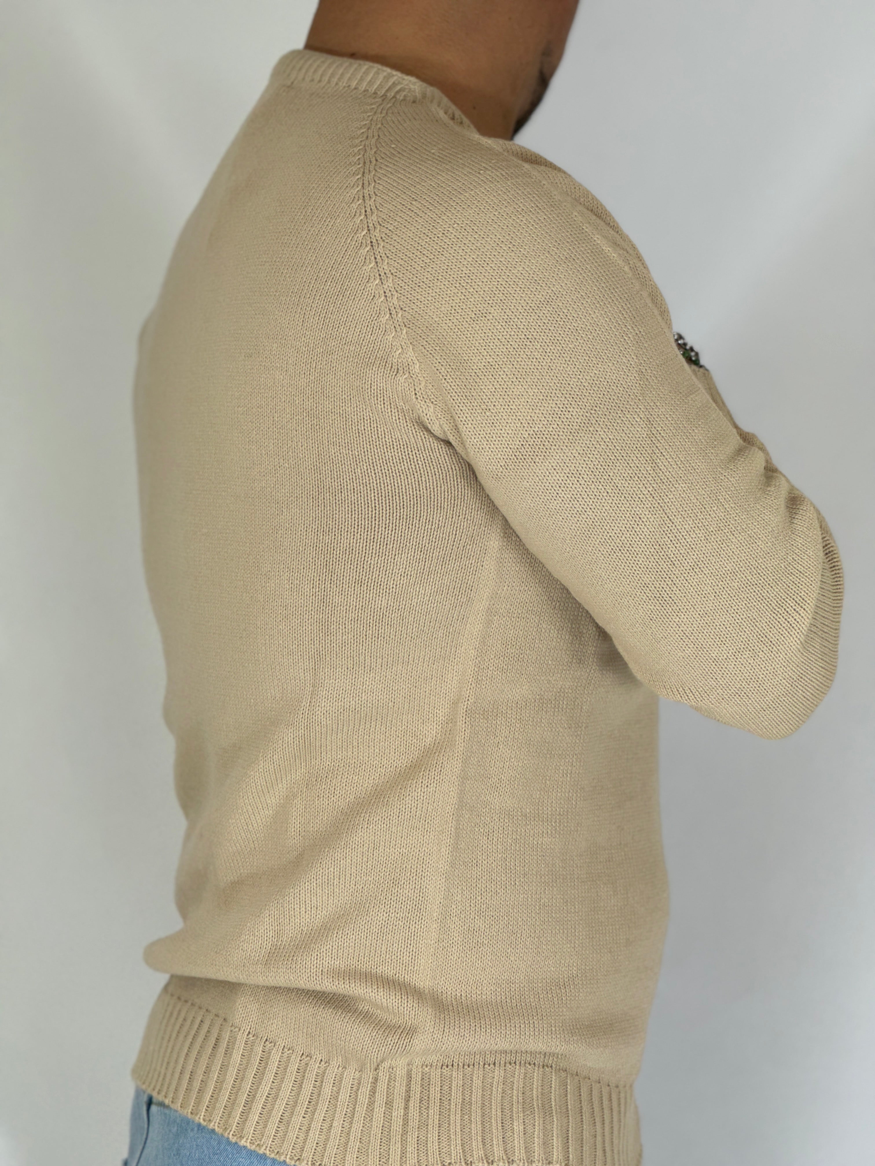 Maglione rasato beige SILVA